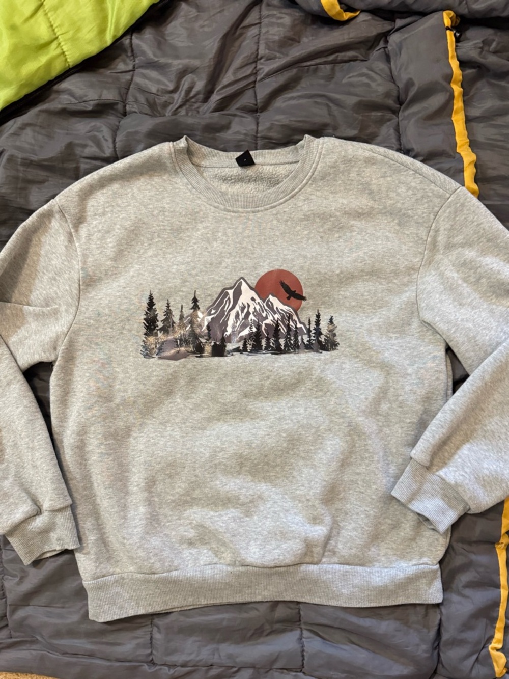 Gray Mountain Graphic Crewneck Sweater